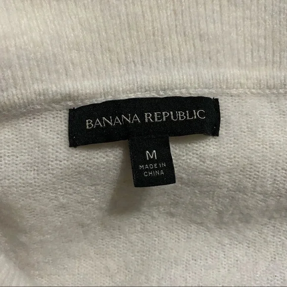 Banana Republic Ivory Wool Blend Funnel Neck Sweater - Picture 4 of 5